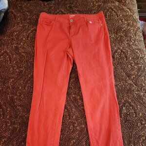 CROWN & IVY STRETCH COLOR JEANS